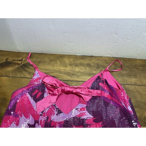 Ciebon Alora Dress | Sparkling Pink & Purple | Satin Bow Detail | Size Medium - Picture 12 of 13